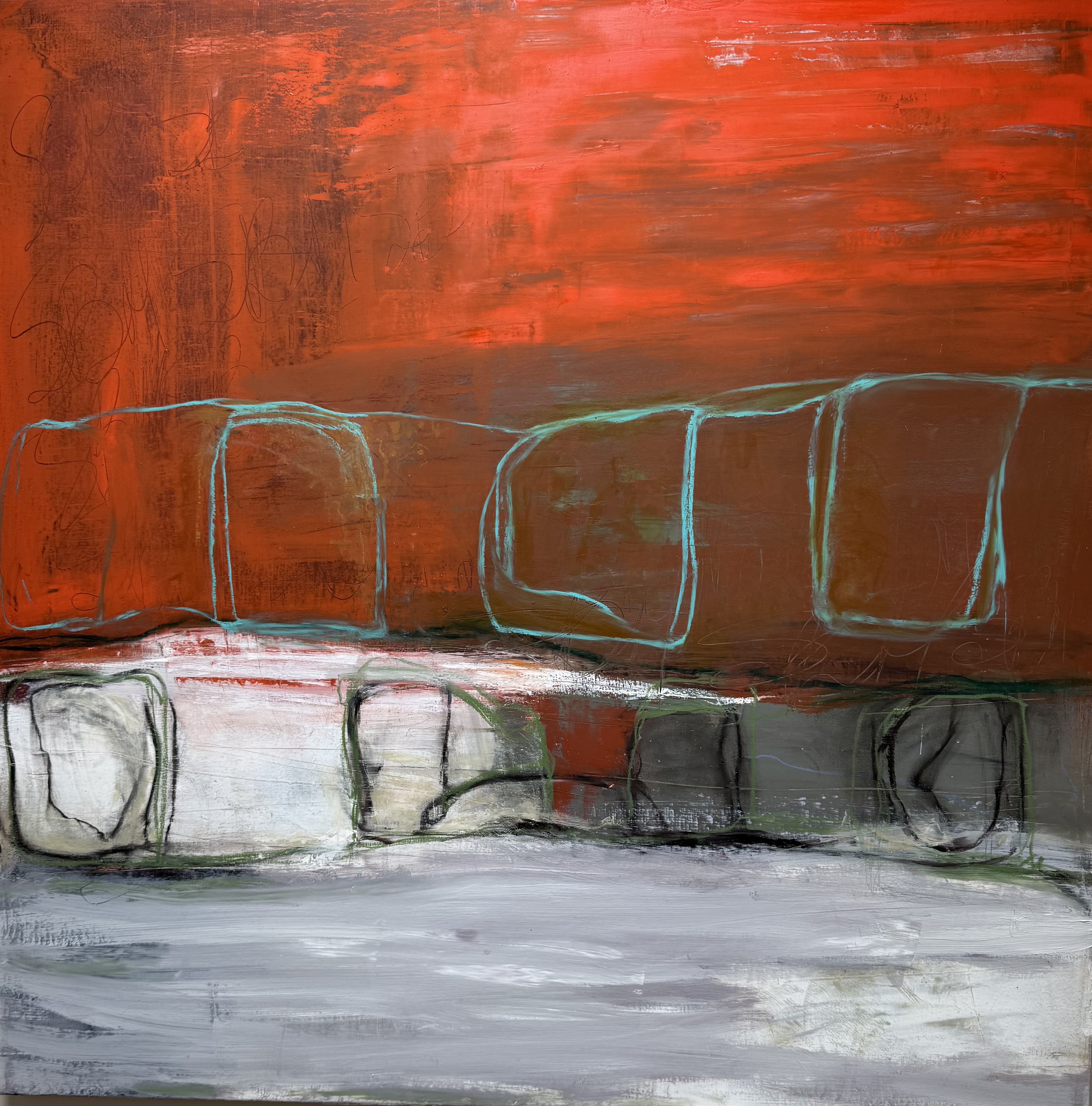 Turquoise Square by Lisa Schiller